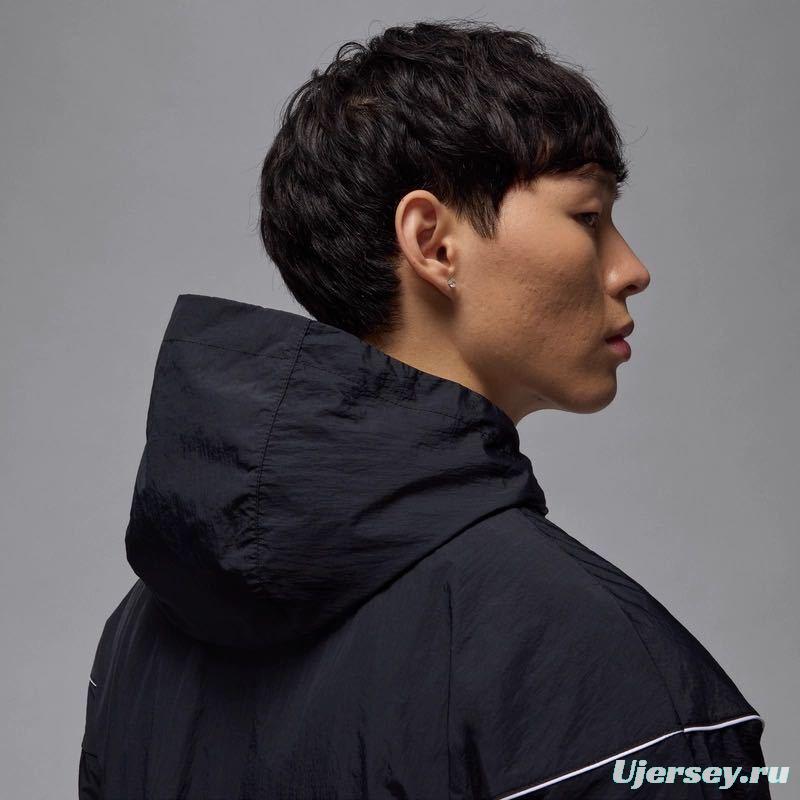 2025 NIKE Air Jordan Black Hoodie Windbreaker