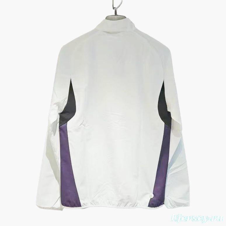 25/26 Liverpool White Full Zipper Windbreaker