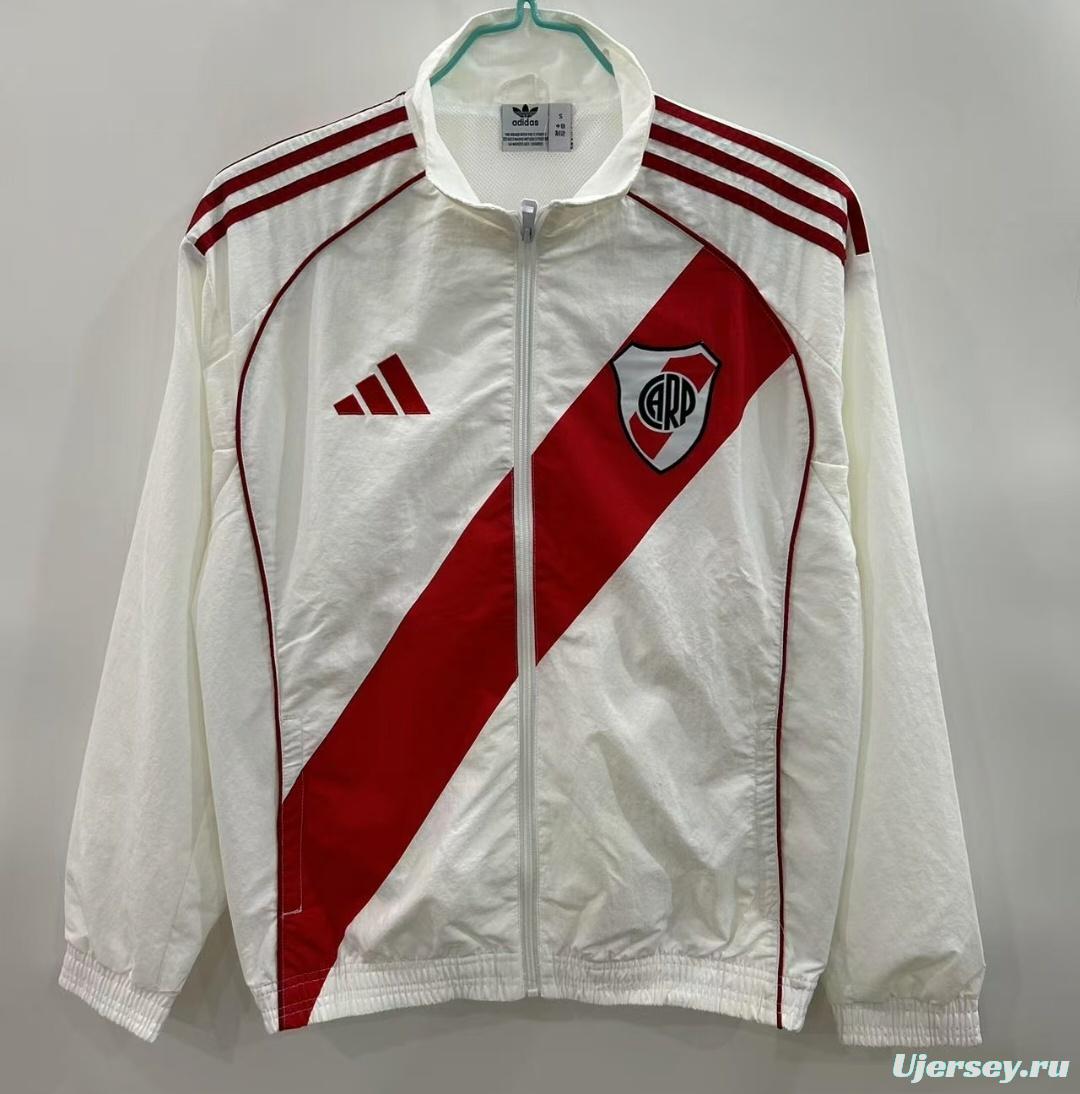 25/26 River Plate White Windbreaker