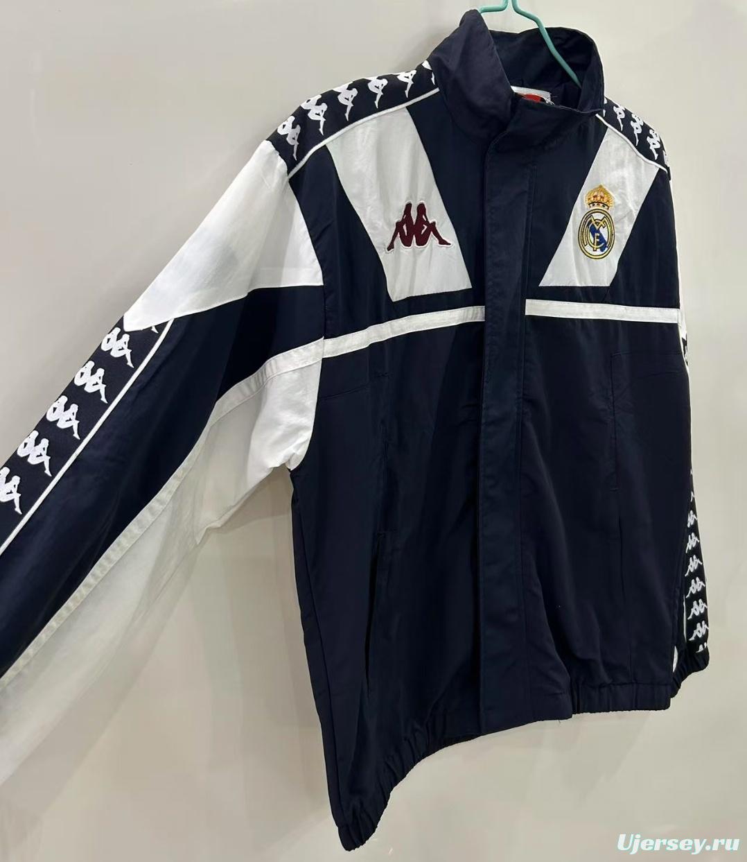 25/26 Real Madrid 1967 Style Black/White Windbreaker
