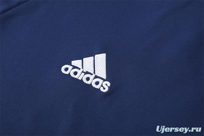 Retro 16/17 Real Madrid Royal Blue Half Zipper Jacket