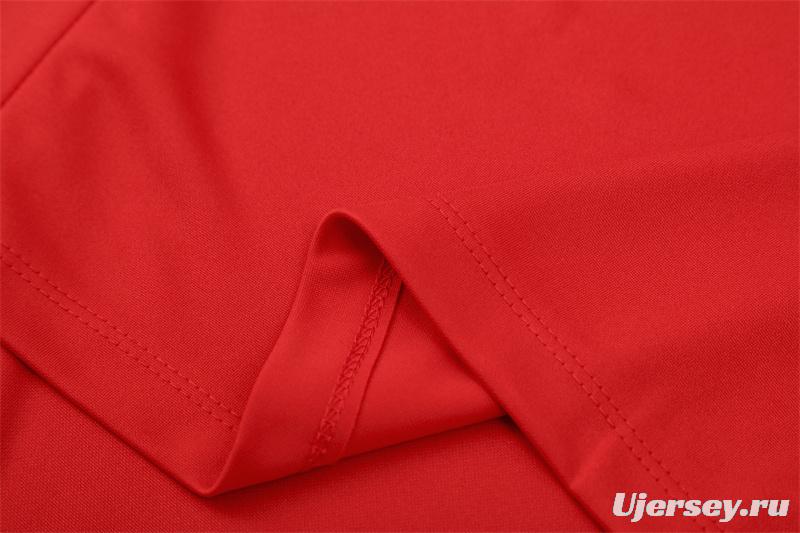 Retro 05/06 AC Milan Red Half Zipper Jacket+Long Pants