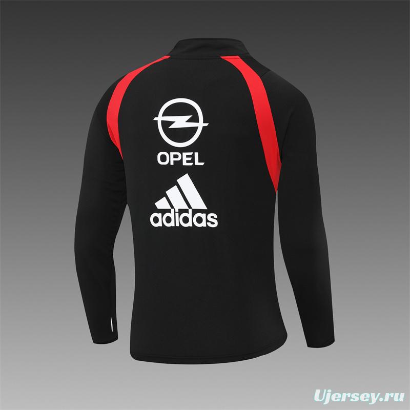 Retro 03/04 AC Milan Black Half Zipper Jacket