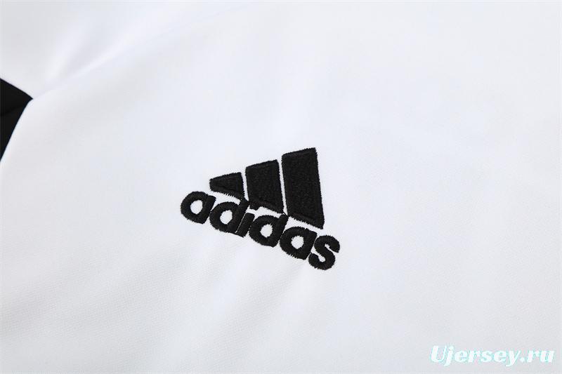 Retro 08/09 Real Madrid White Half Zipper Jacket