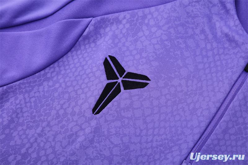 25/26 Barcelona Purple Joint Edition Half Zipper Jacket+Long Pants