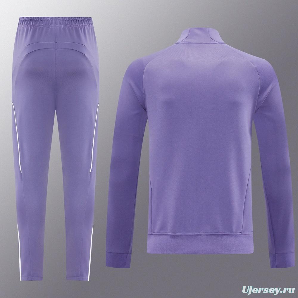 2025 Adidas Purple Full Zipper Jacket + Long Pants