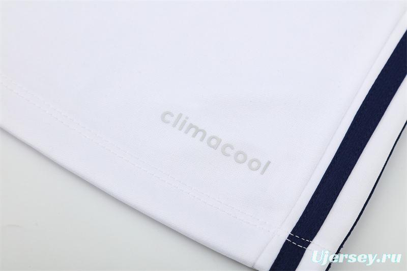 Retro 16/17 Real Madrid White Half Zipper Jacket+Long Pants