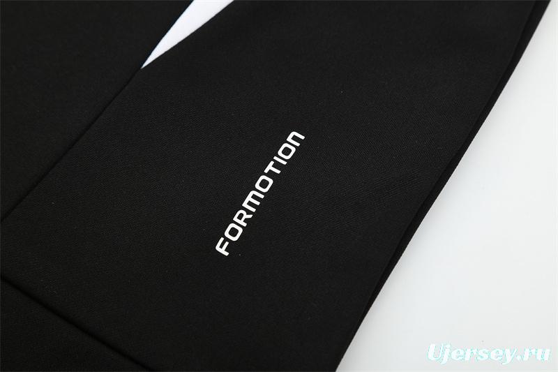 Retro 08/09 Real Madrid Black Half Zipper Jacket