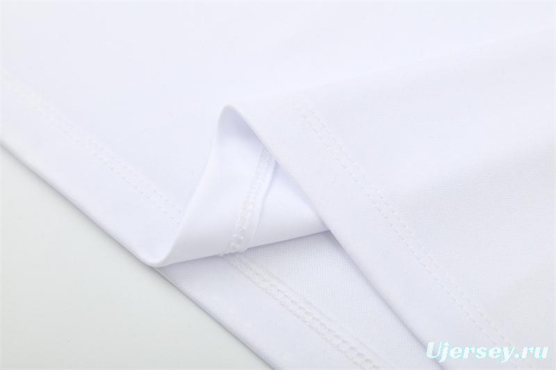 Retro 16/17 Real Madrid White Half Zipper Jacket+Long Pants