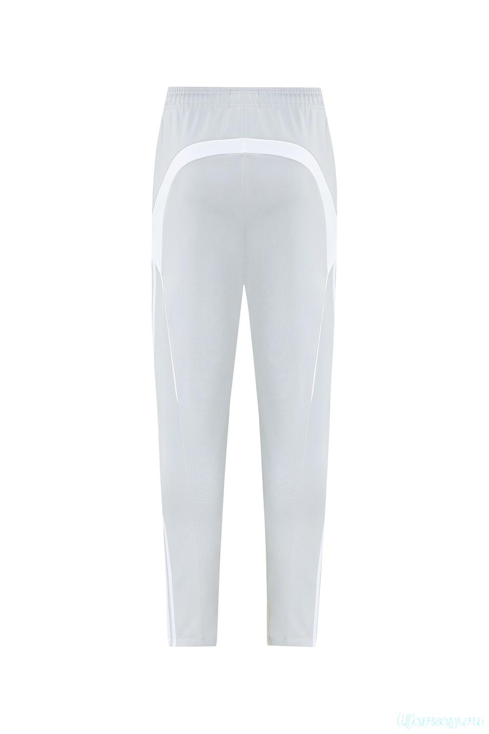 25/26 Real Madrid Grey Full Zipper Jacket + Long Pants