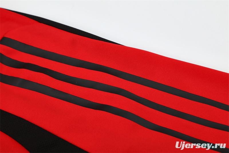 Retro 04/05 AC Milan Red Half Zipper Jacket+Long Pants