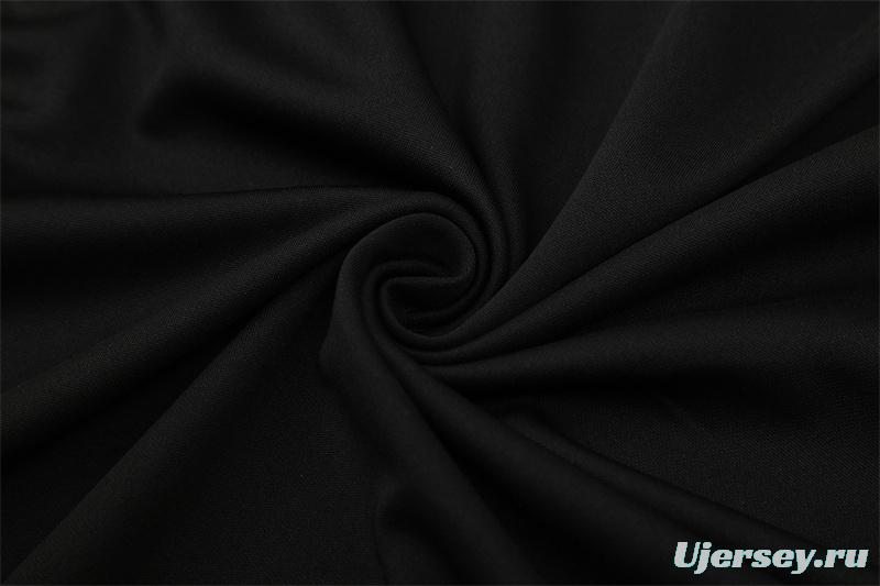 Retro 04/05 Real Madrid Black Half Zipper Jacket+Long Pants