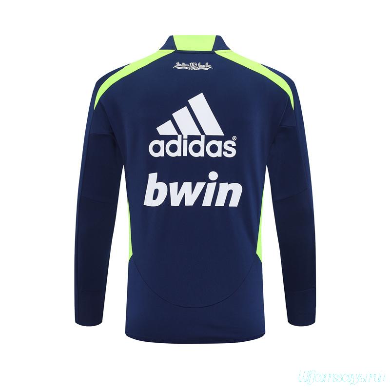 Retro 12/13 Real Madrid Royal Blue Half Zipper Jacket