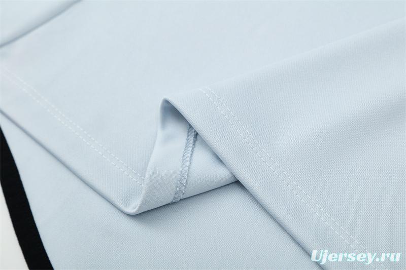 Retro 04/05 Real Madrid Light Grey Half Zipper Jacket