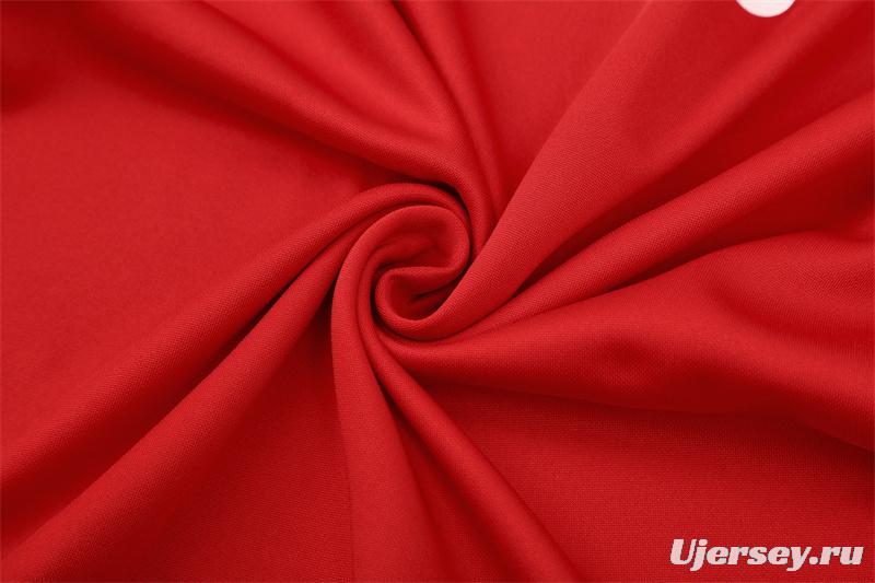 Retro 05/06 AC Milan Red Half Zipper Jacket+Long Pants