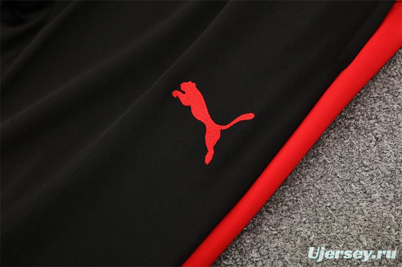 25/26 Portugal Black Half Zipper Jacket+Long Pants