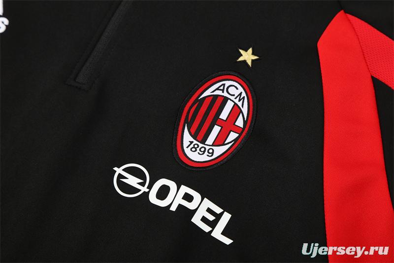 Retro 05/06 AC Milan Black Half Zipper Jacket