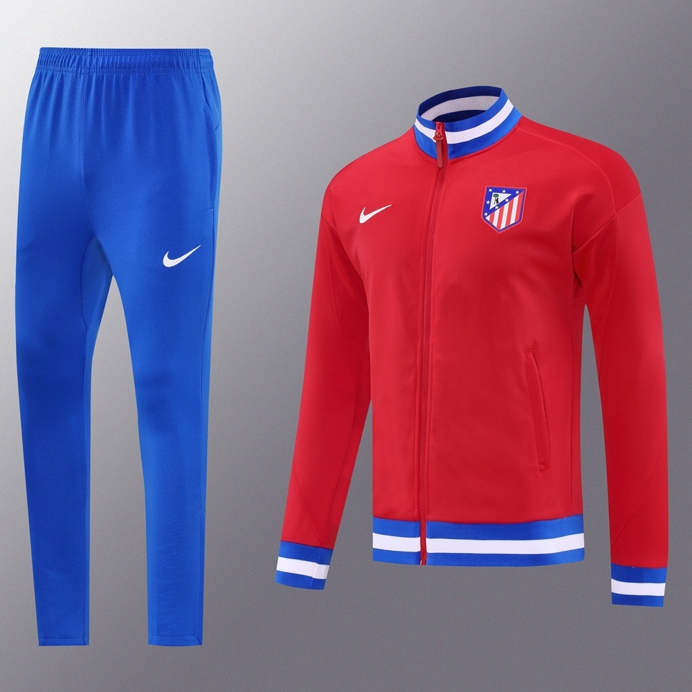 25/26 Atletico Madrid Red Full Zipper Jacket + Long Pants