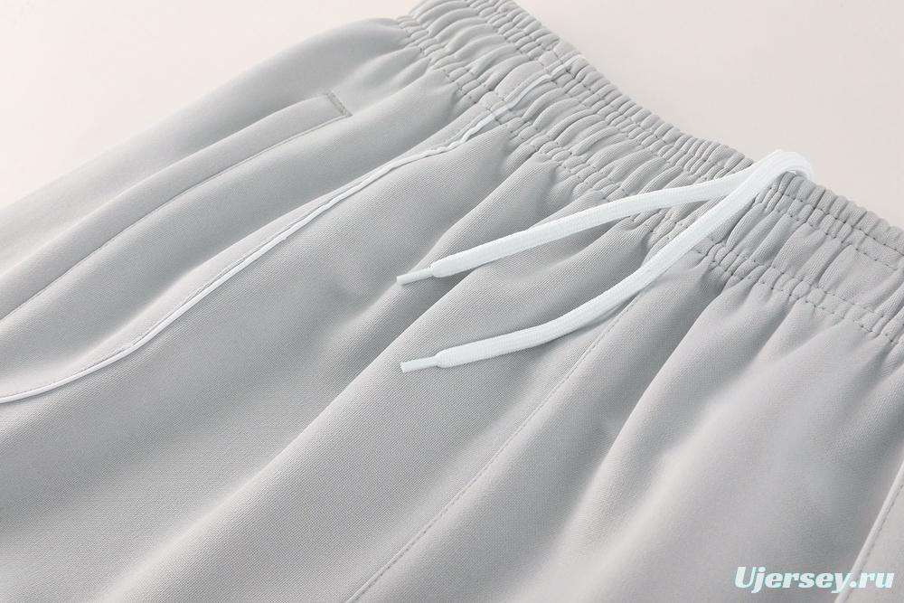 25/26 Real Madrid Grey Full Zipper Jacket + Long Pants