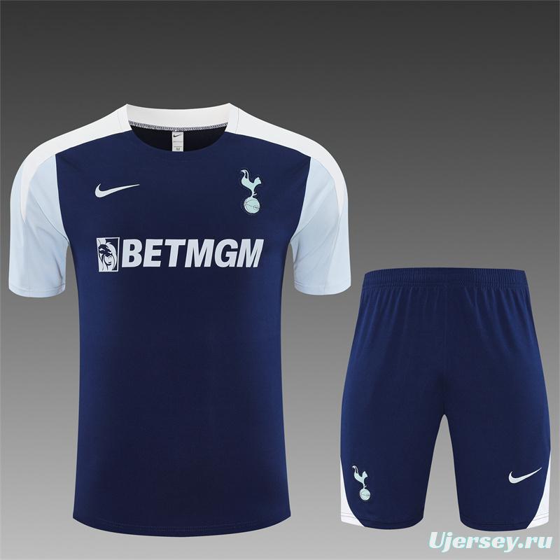 25/26 Tottenham Hotspur Royal Blue with XS Short Sleeve+Soccer Shorts