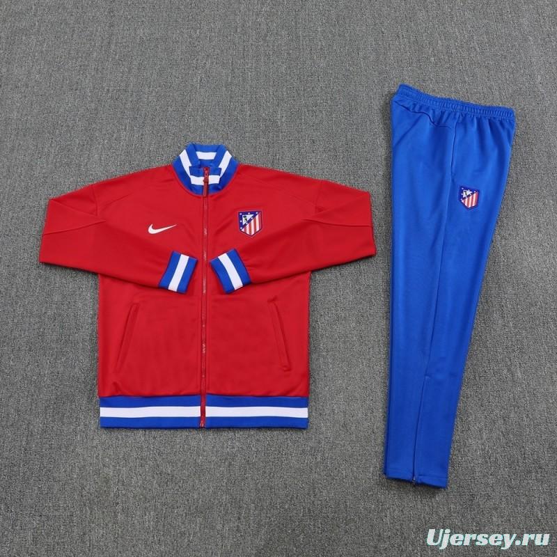 25/26 Atletico Madrid Red Full Zipper Jacket + Long Pants