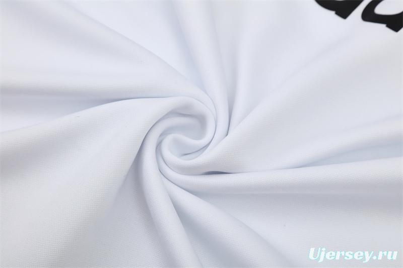 Retro 03/04 Real Madrid White Half Zipper Jacket+Long Pants