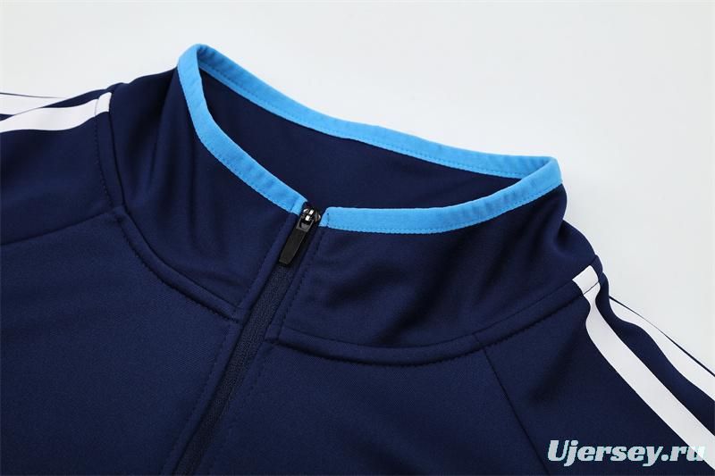 Retro 05/06 Real Madrid Royal Blue Half Zipper Jacket