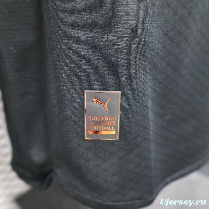 Player Version 25/26 Manchester City Away Long Sleeve Black Jersey