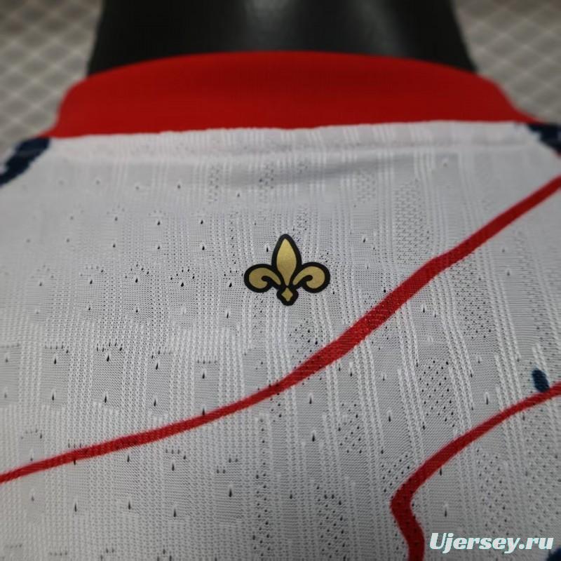 Player Version 25/26 PSG/Paris Saint-Germain White with Abstract Art Pattern Jersey