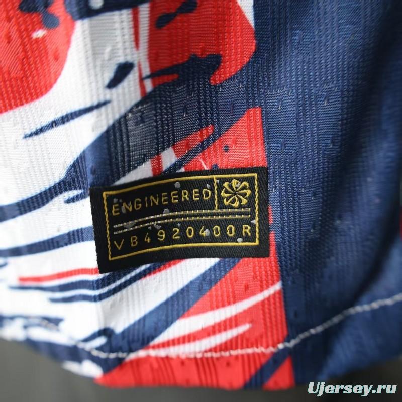 Player Version 25/26 PSG/Paris Saint-Germain White with Abstract Art Pattern Jersey