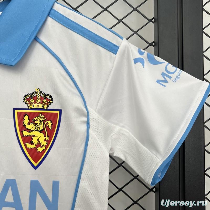25/26 Kids Real Zaragoza Home Jersey