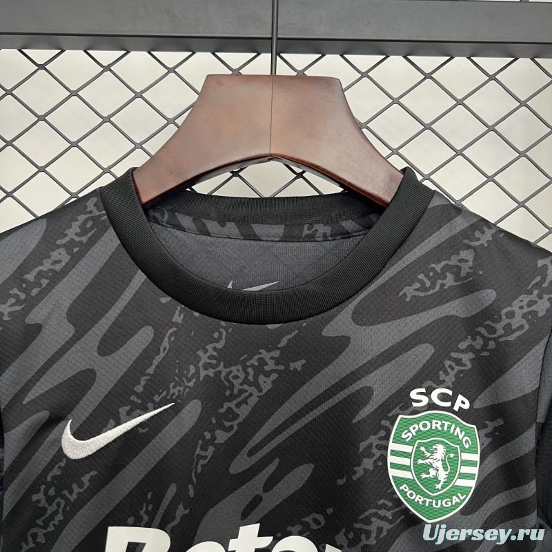 25/26 Kids Sporting Lisbon Goalkeeper Black Jersey