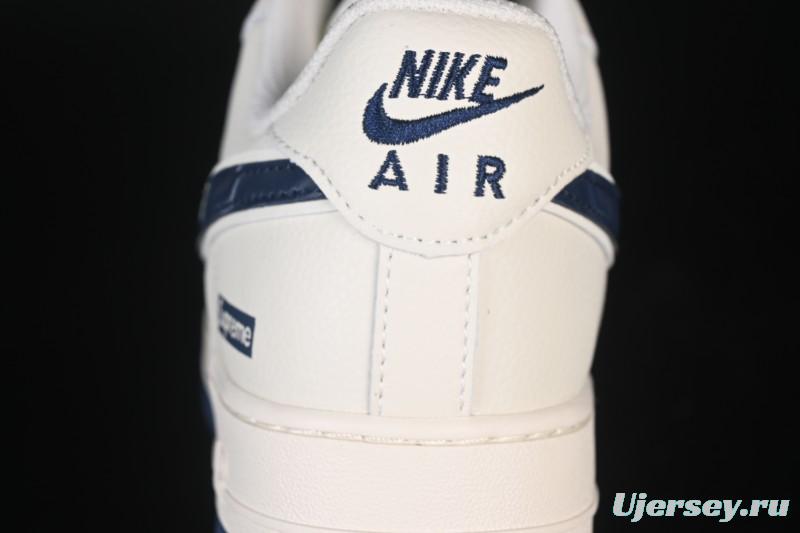 Nike Air Force 1'07 Low Supreme Co-branded Ripple Beige Blue Casual Skate Shoes - XY2025-001