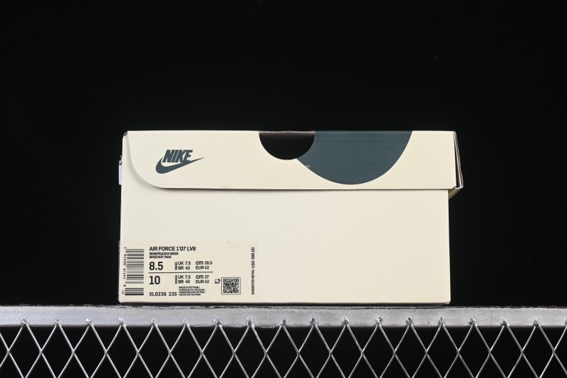 Nike Air Force 1'07 Mid Casual Shoes with Reflective Design and Full-Length Air Cushion - XL0236-235