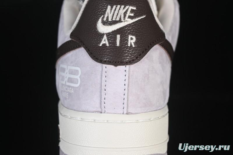 Nike Air Force 1 '07 Low Balenciaga Collaboration White Brown Casual Sneakers - YF9511-806