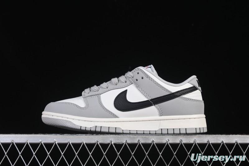 Nike SB Dunk Low White Black Grey Low-Top Casual Skate Shoes - IB3079-101