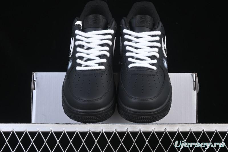 Nike Air Force 1'07 Low Two-Dimensional Theme Black Space Casual Sneakers - ZH0316-101