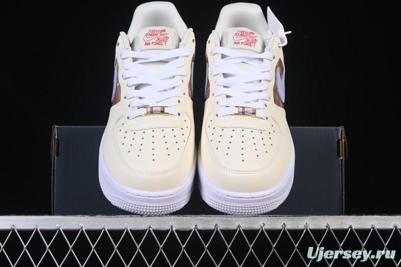 Nike Air Force 1'07 Low Casual Sneakers with Full-Length Air Cushion - IH7352-001