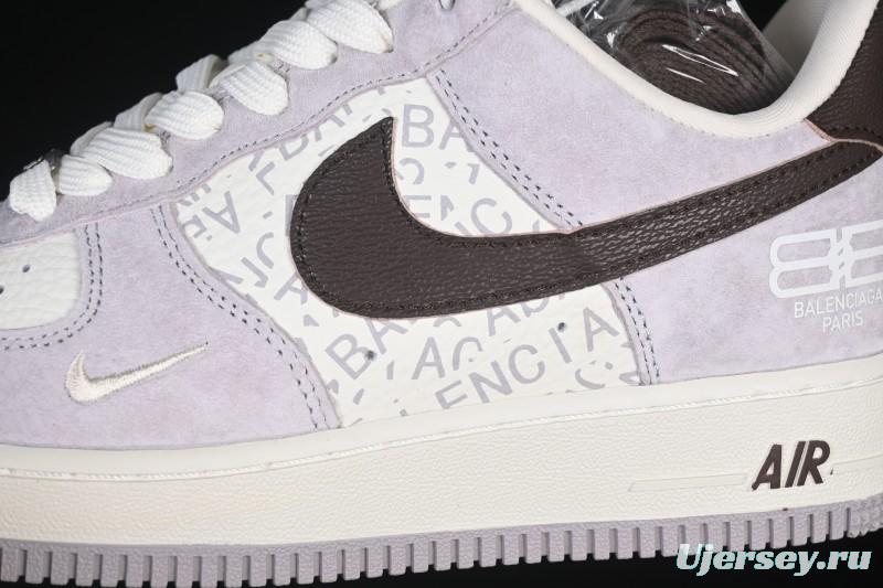 Nike Air Force 1 '07 Low Balenciaga Collaboration White Brown Casual Sneakers - YF9511-806