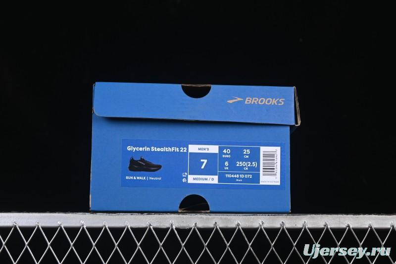 Brooks Glycerin Stealthfit 22 Cushioned Marathon Nitrogen Running Shoes - 1104481D072