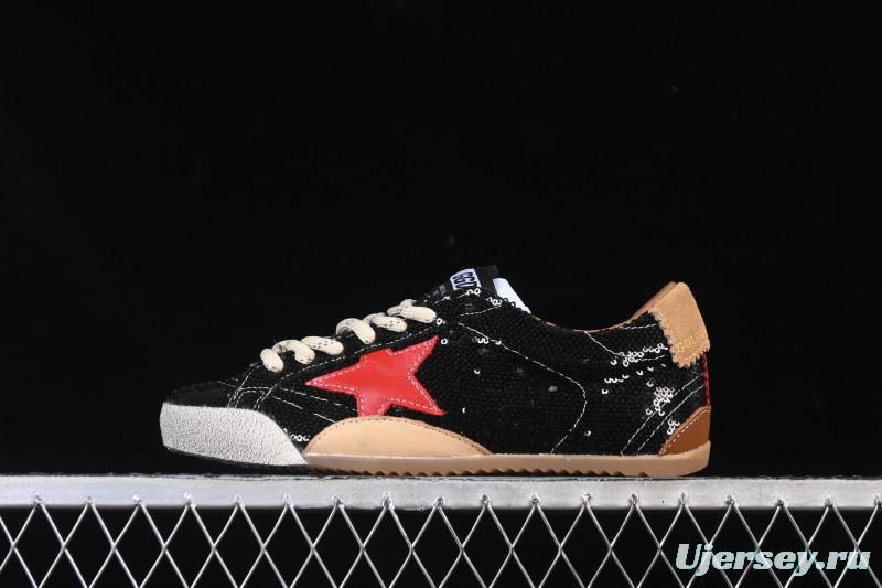 Golden Goose True Star Distressed Leather Sneakers - GGDB