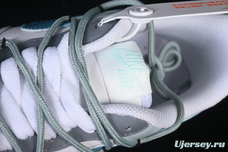 Nike Air Force 1'07 Low Grey Tune Era Hand-Painted Graffiti Casual Sneakers - LJ8822-202