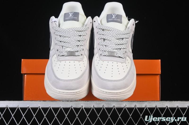 Nike Air Force 1'07 Low LV Collaboration Dual-Tone Gray Graffiti Casual Sneakers - CX5050-Y07