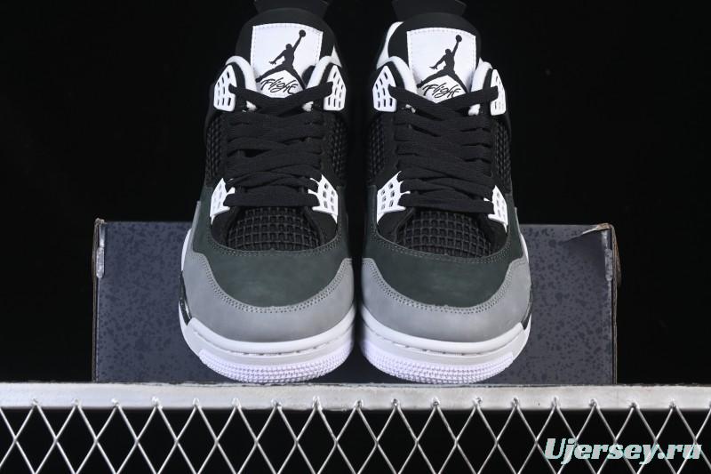 Nike Air Jordan 4 Retro Basketball Shoes with Fear Pack Design - FQ8138-002