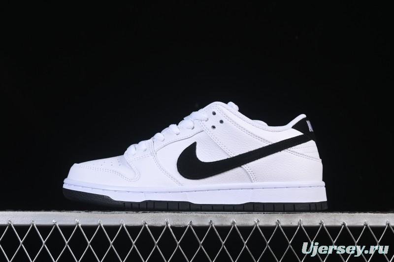 Nike SB Dunk Low Classic White Black Low-Top Casual Skate Shoes HF3704-100