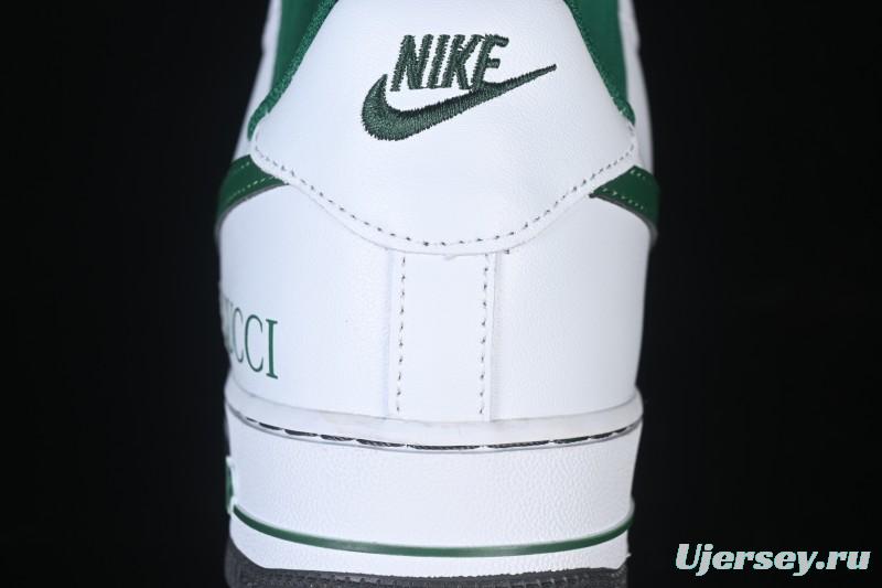 Nike Air Force 1 '07 Low Gucci Collaboration Pattern Grass Green Casual Sneakers - AH8462-004