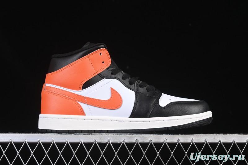 Nike Air Jordan 1 Mid AJ1 Black White Orange - DQ8426-801