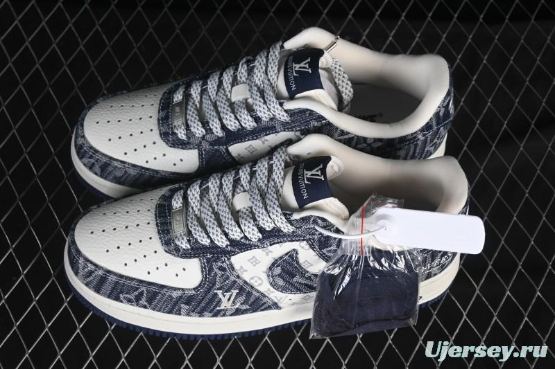 Nike Air Force 1 '07 Low LV Collaboration White Blue Casual Sneakers - YF9511-812