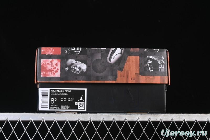 Nike Air Jordan 10 Retro Light Steel Grey Basketball Shoes - HJ6779-104