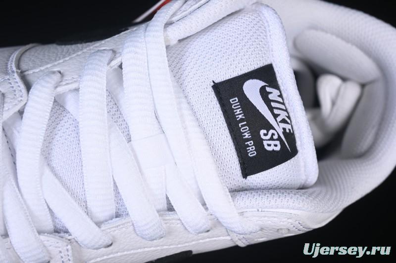 Nike SB Dunk Low Classic White Black Low-Top Casual Skate Shoes HF3704-100